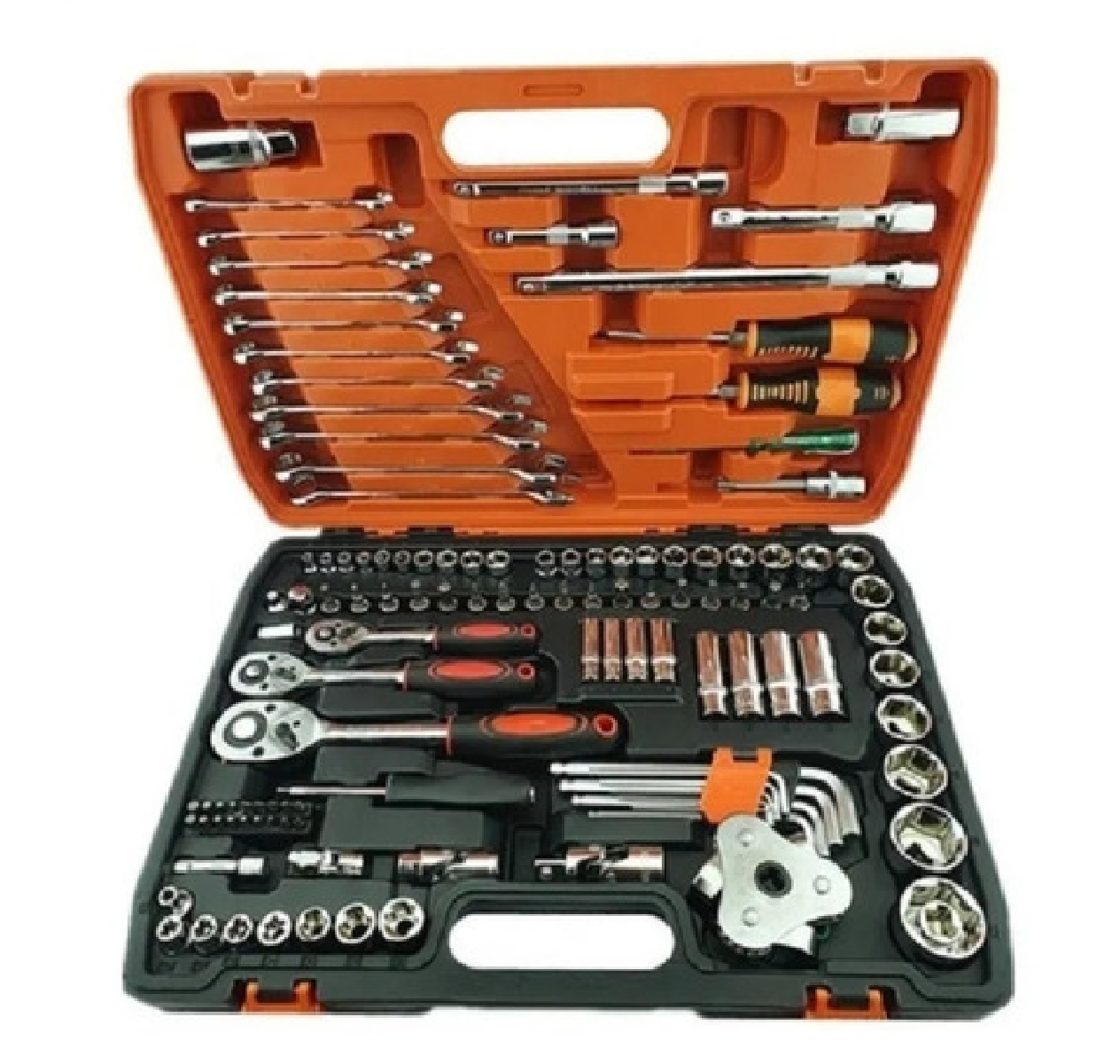 Set 121 Piezas Juego De Dados Chicharra 1/2 3/8 1/4 Llaves-0