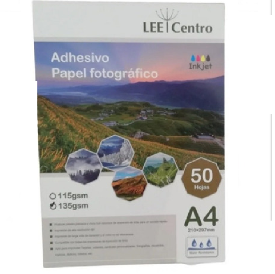 Papel Fotográfico Adhesivo 115 Gr Lee Centro-0