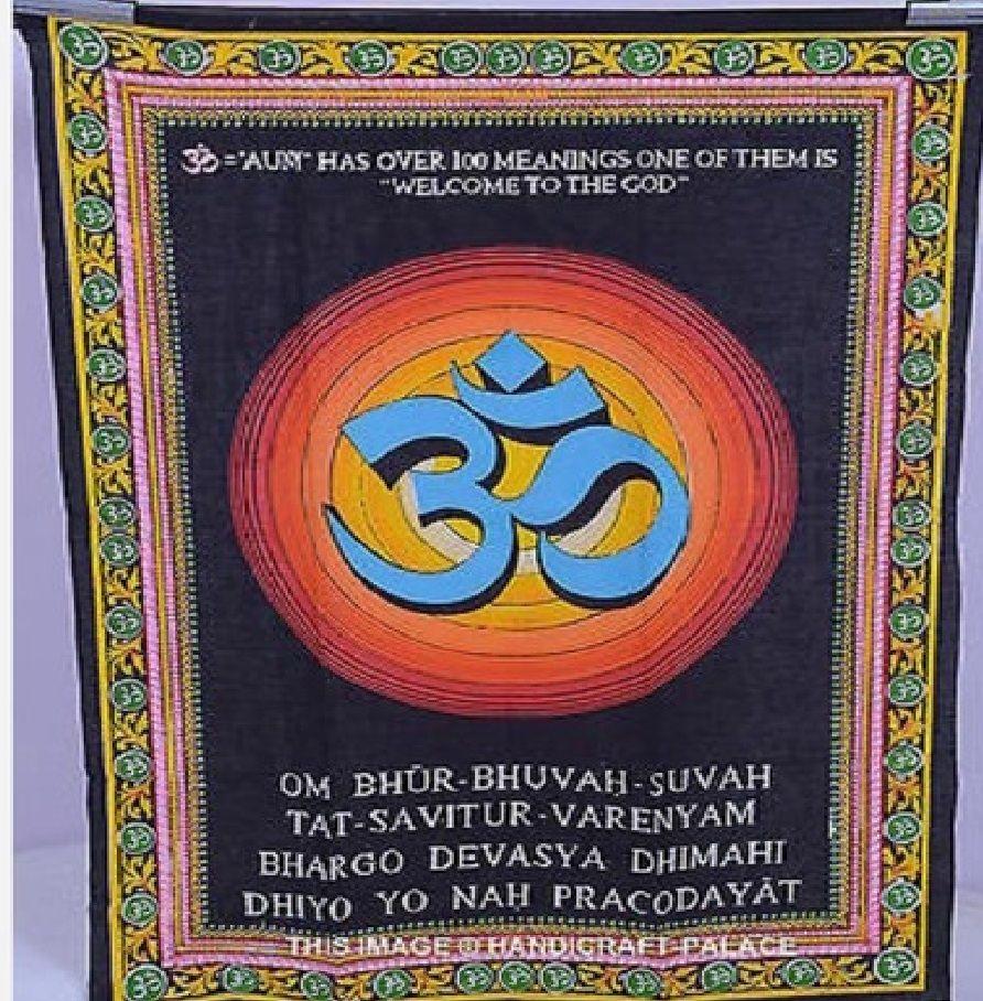 Aum Tapiz India Om Yoga Chakra Colgante De Pared Hippie B2-5