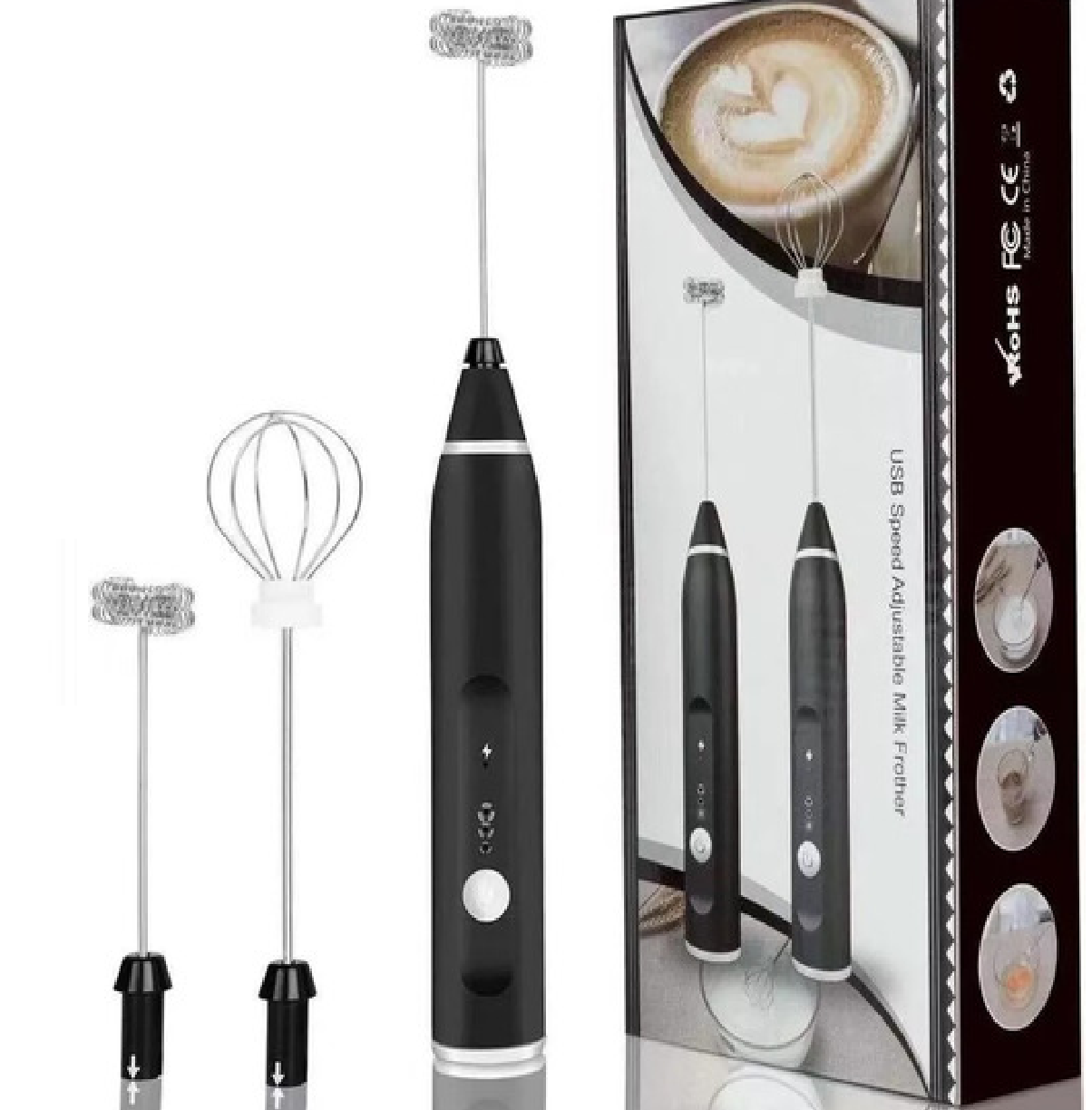 Mini Batidor Revolvedor De Café Y Espuma Leche Recargable-1