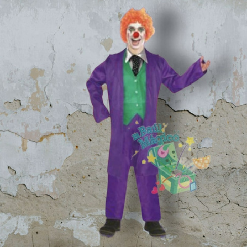 Disfraz Joker Morado Adulto, Corbata Incluida cd18146-0
