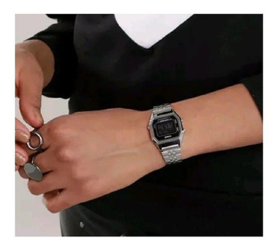 Reloj Mujer Casio La680wa-1b Plateado Digital -1