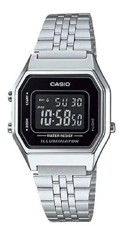 Reloj Mujer Casio La680wa-1b Plateado Digital -2