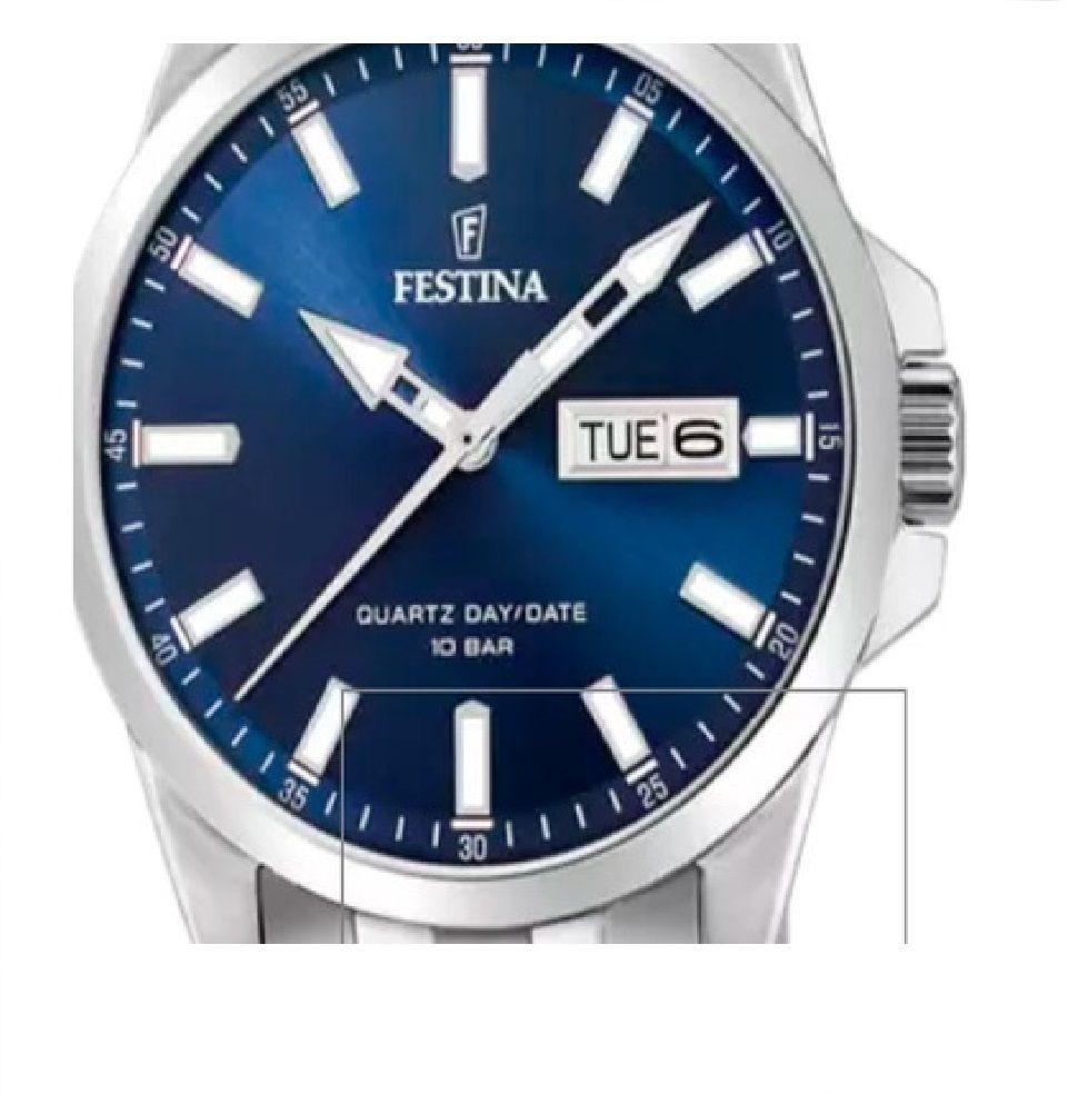Reloj Festina Classics F20357/3 Azul Correa De Acero, Hombre-0
