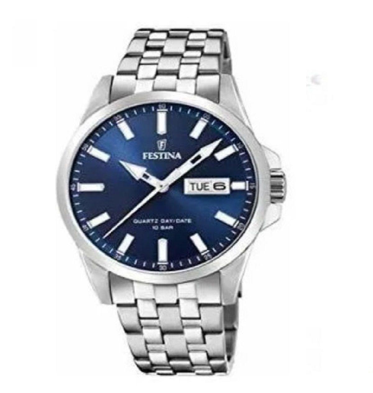 Reloj Festina Classics F20357/3 Azul Correa De Acero, Hombre-1