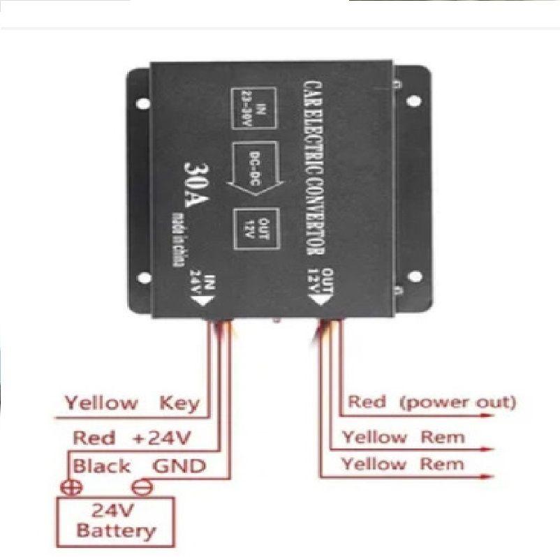 Transformador Inversor Conversor De 24v A 12v 30a  B11-4