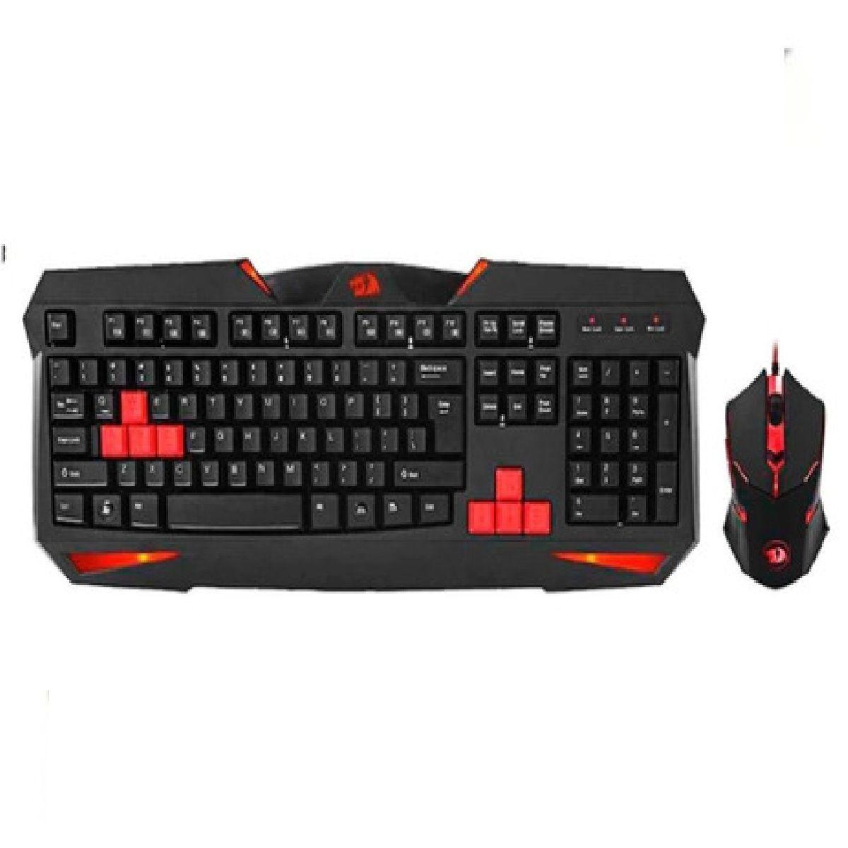 Kit Teclado/mouse Redragon S101 Vajra + Centrophorus - Negro-1