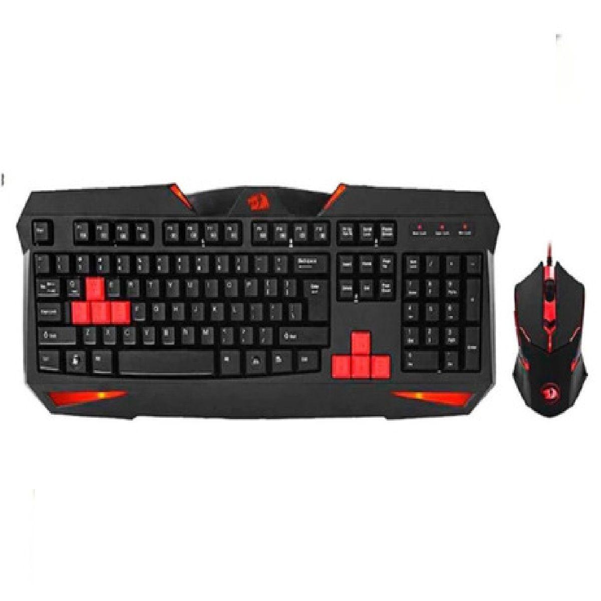 Kit Teclado/mouse Redragon S101 Vajra + Centrophorus - Negro-0