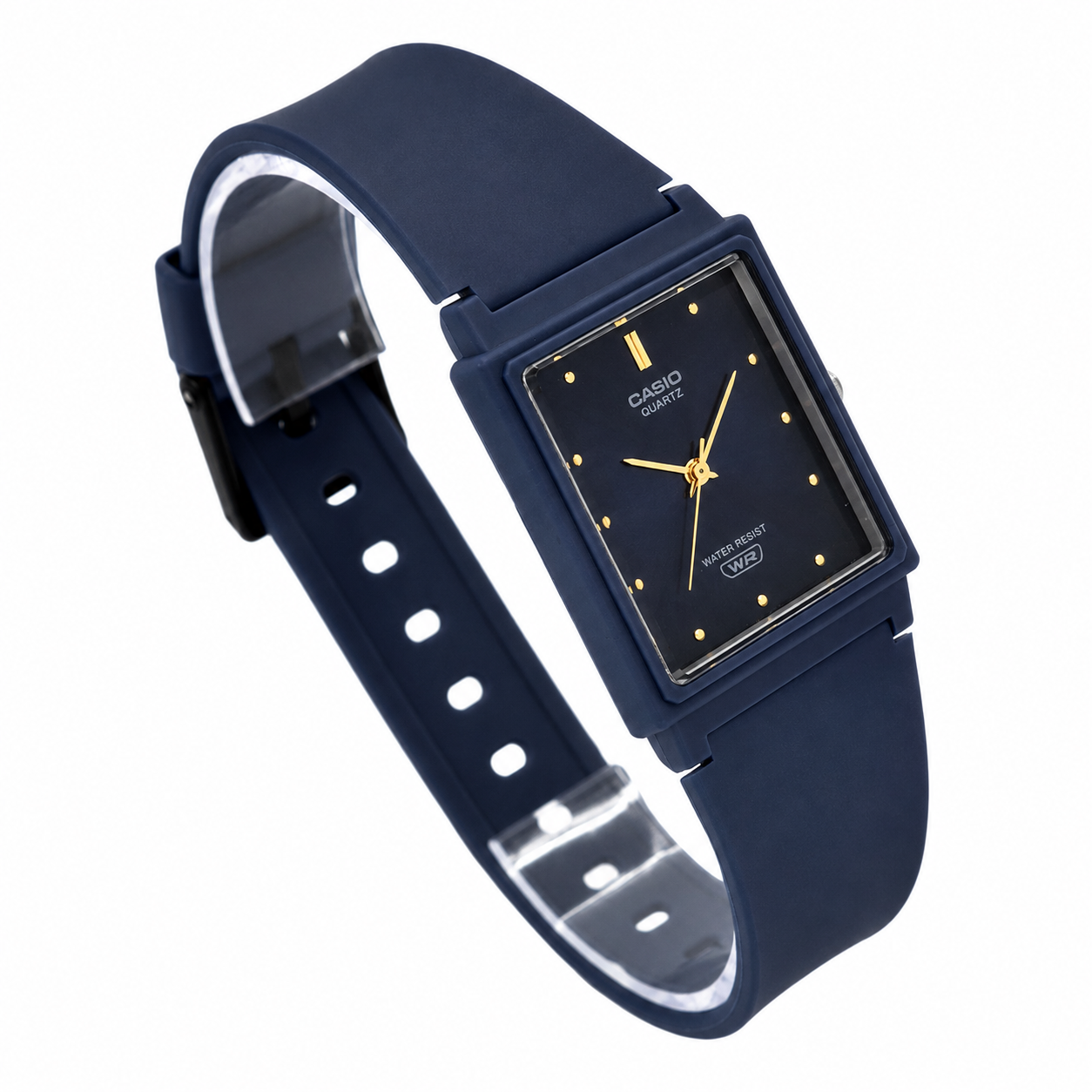 Reloj Casio dama MQ-38UC-2A1 correa resina azul fondo negro-2