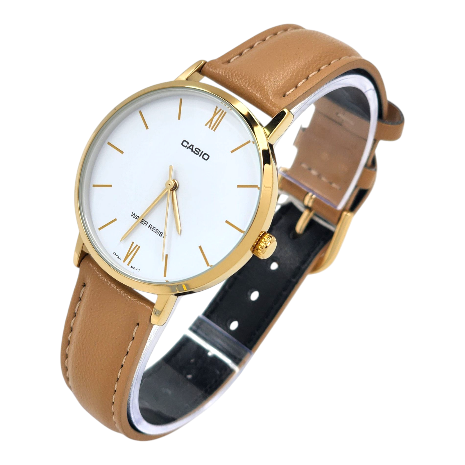 Reloj De Pulsera Casio  Ltp-vt01gl-7b café-3