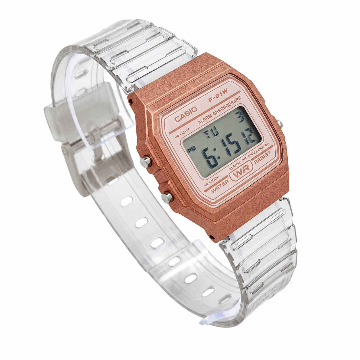 Reloj de pulsera Casio dama F-91WS-7A3 marcos bronce-2