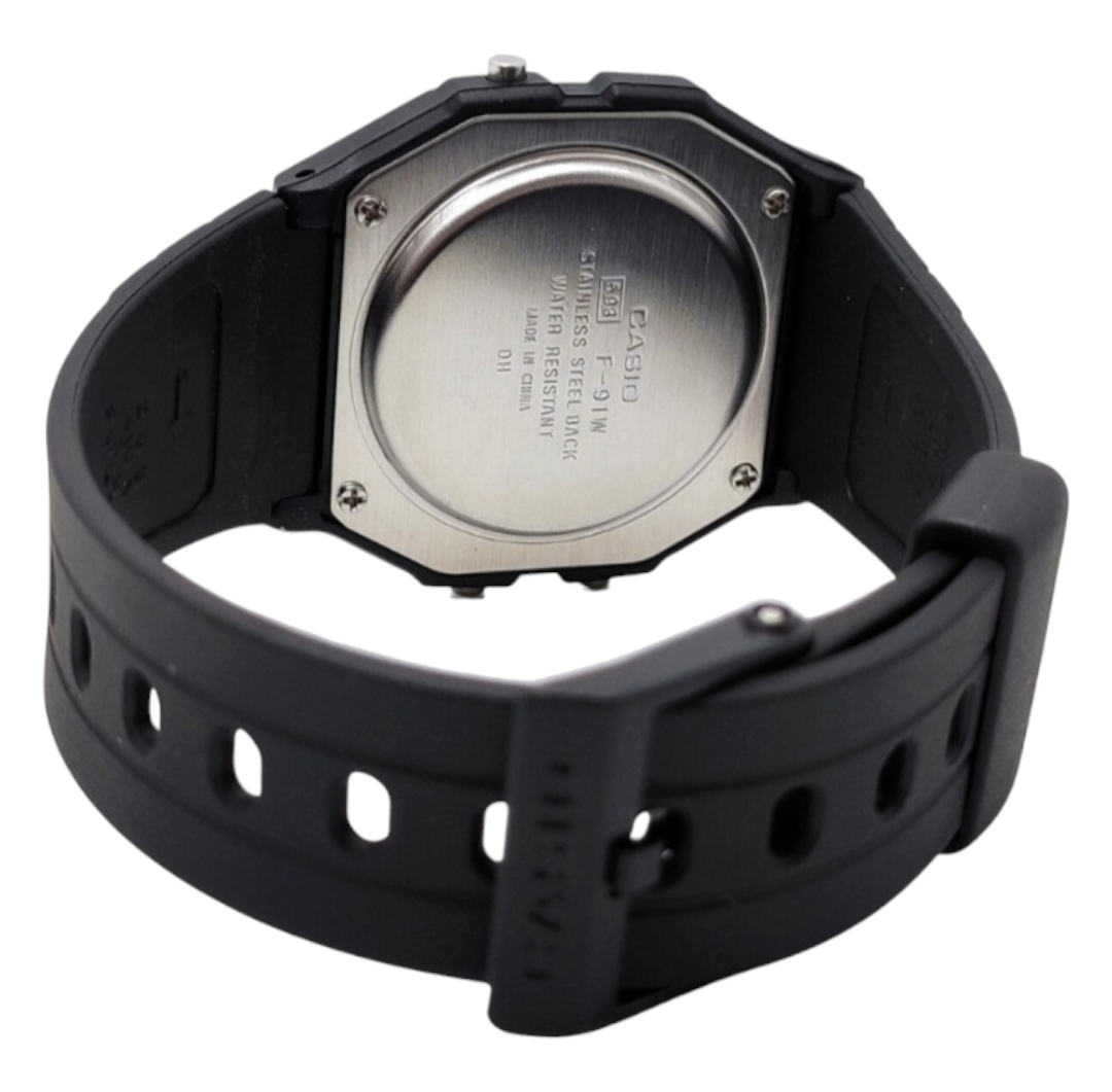 Reloj De Pulsera Casio Colección F-91W-3 correa resina negro-3