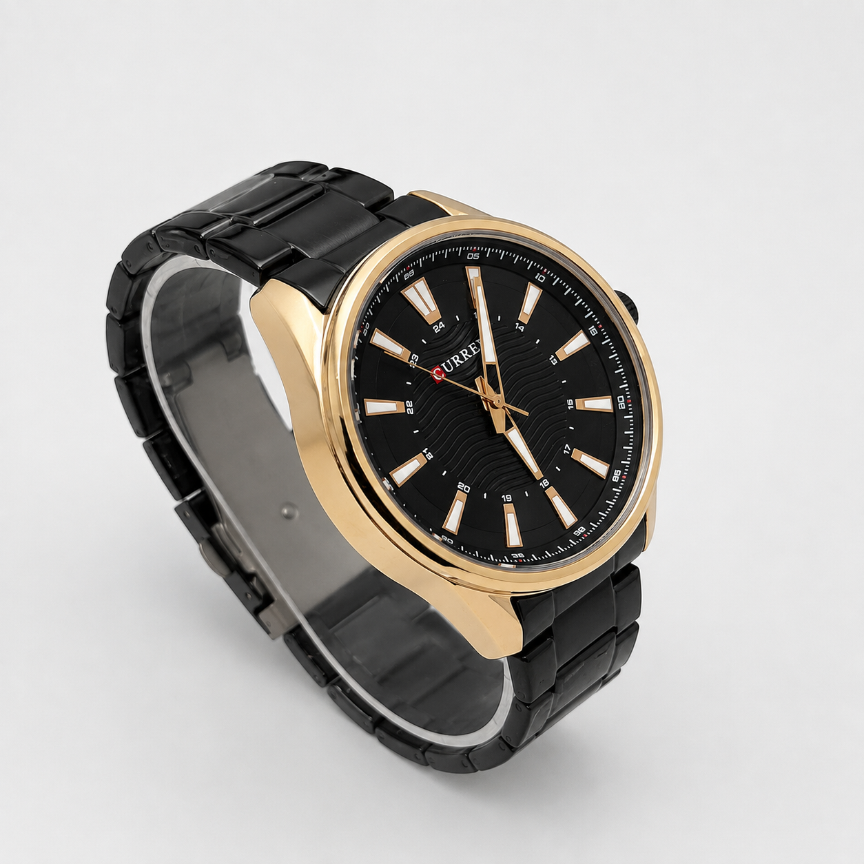 Reloj Curren para caballero 8424-4 Metal negro con detalles cobre-2