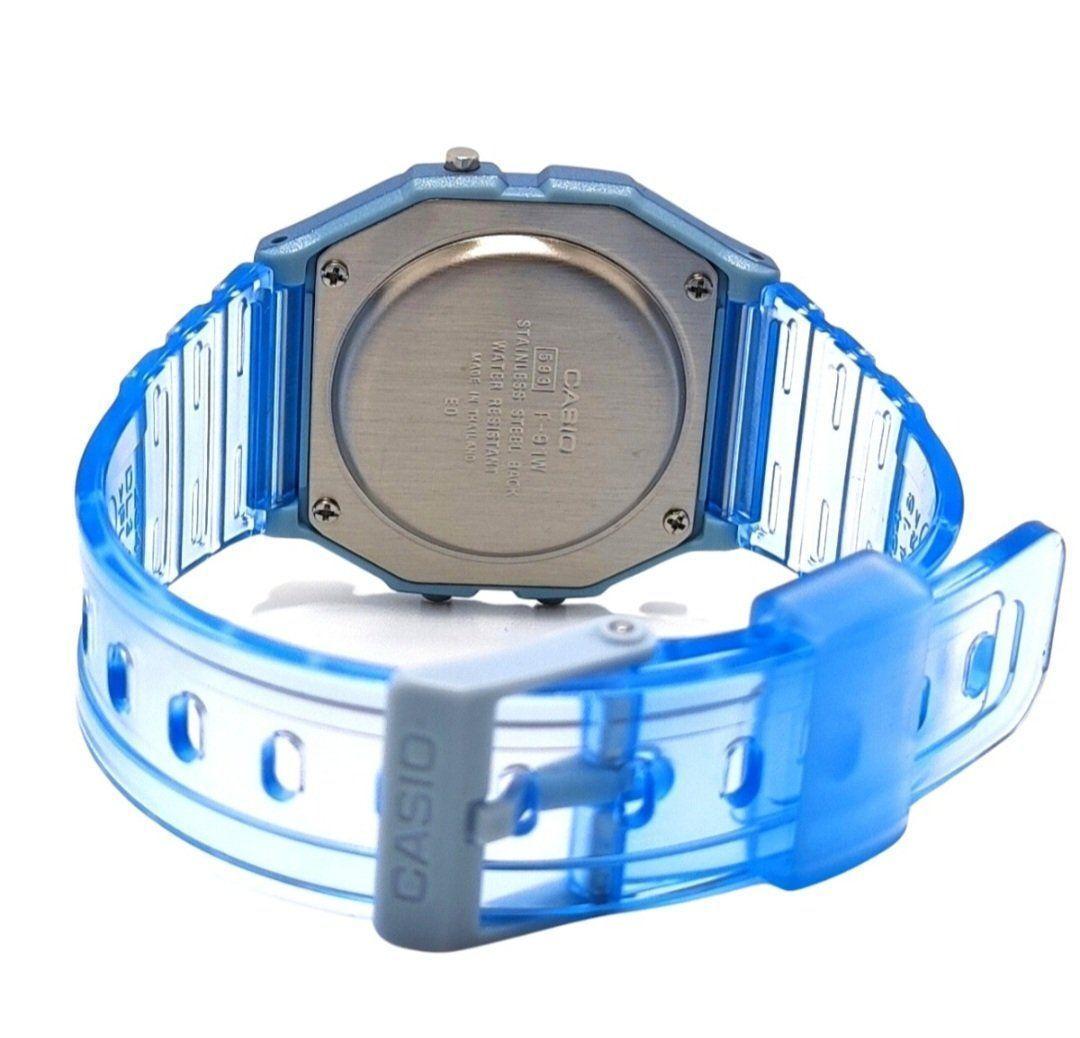 Reloj Casio Coleccion F-91WS-2 Color Celeste resina-2