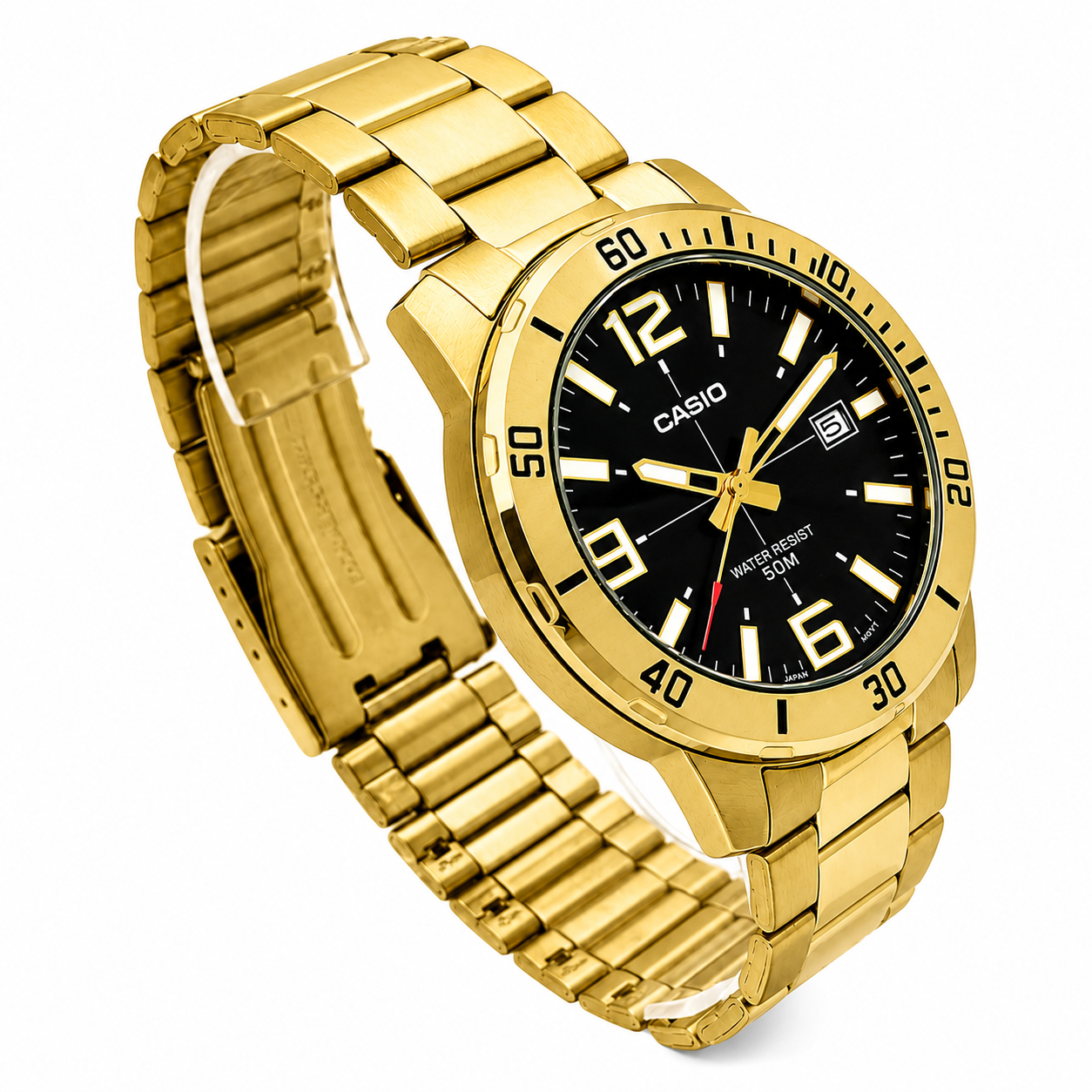 Reloj Casio caballero MTP-VD01G-1BV correa acero inoxidable dorado-2