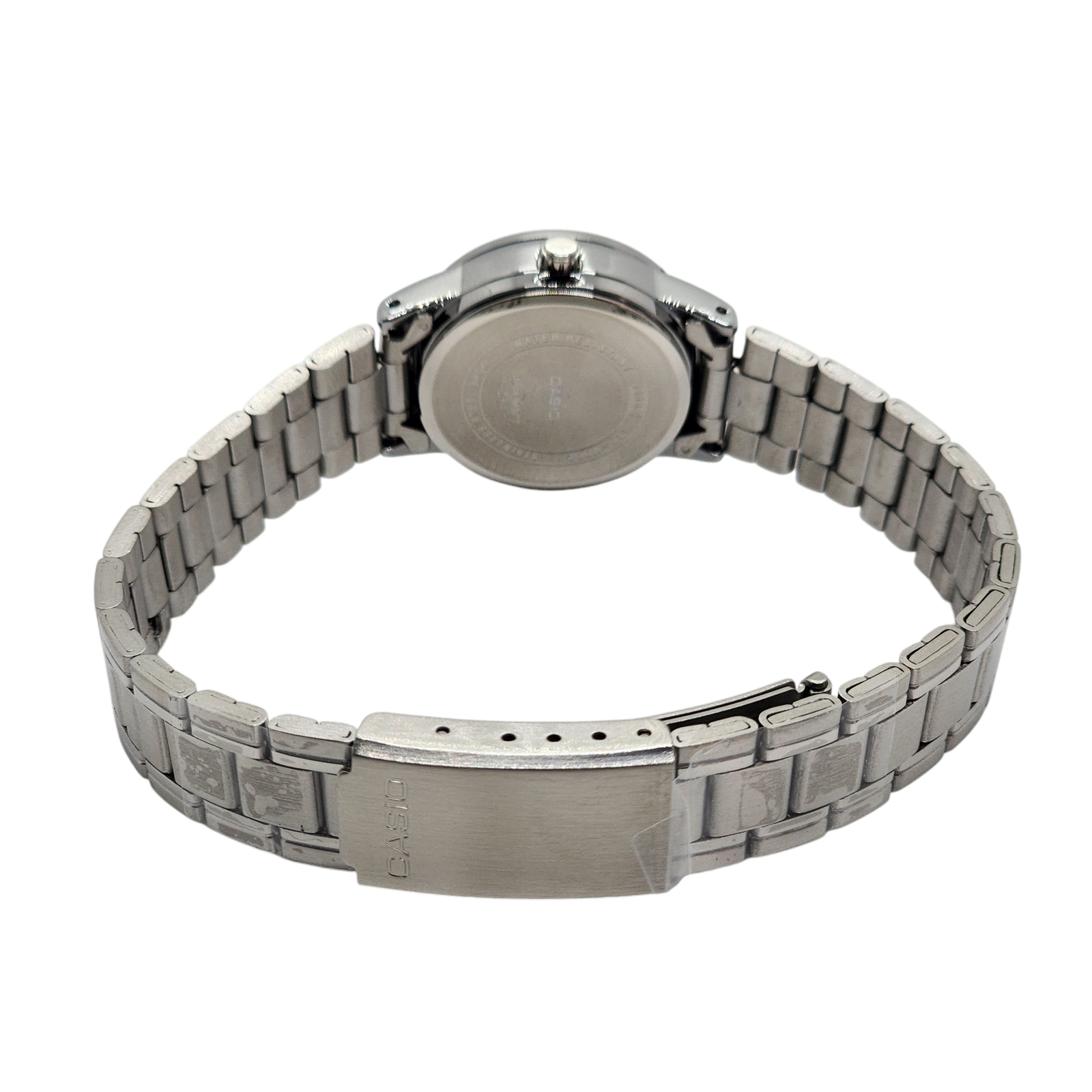 Reloj Pulsera Casio Ltp-v002 Con Correa De Acero Inoxidable Color Plateado-2