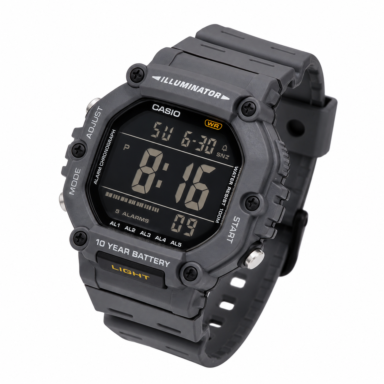 Reloj de pulsera Casio caballero AE-1600H-8BV gris fondo negro-2