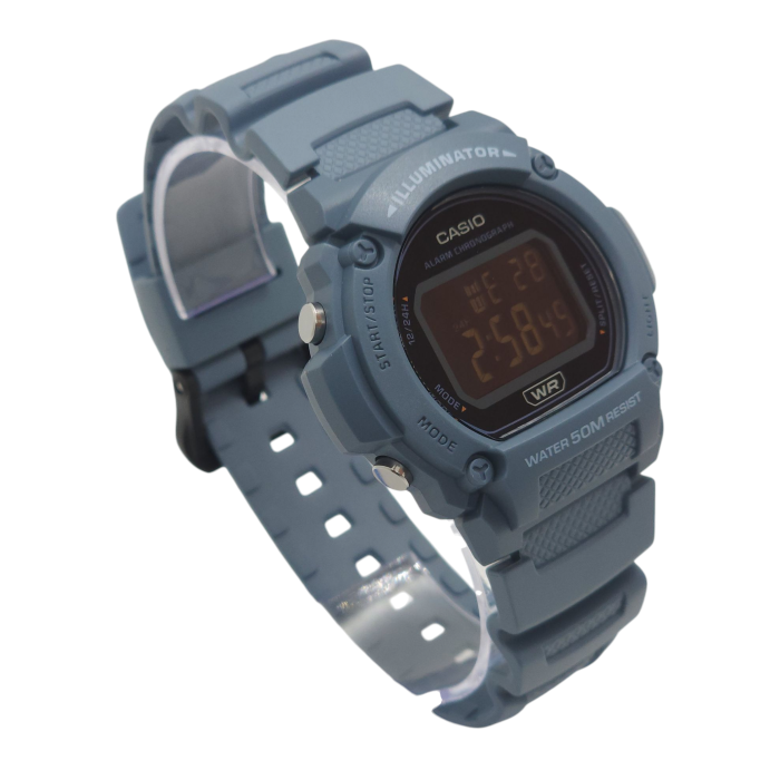 Reloj Pulsera Digital Casio W-219hc-2bvdf Color Azul-1