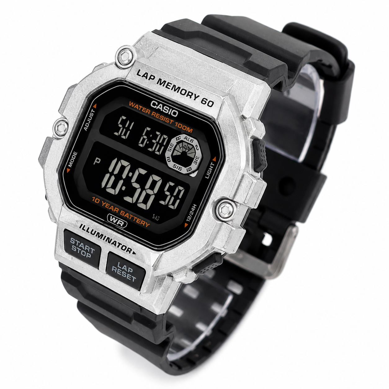 Reloj de pulsera Casio caballero WS-1400H-1BV plateado-2