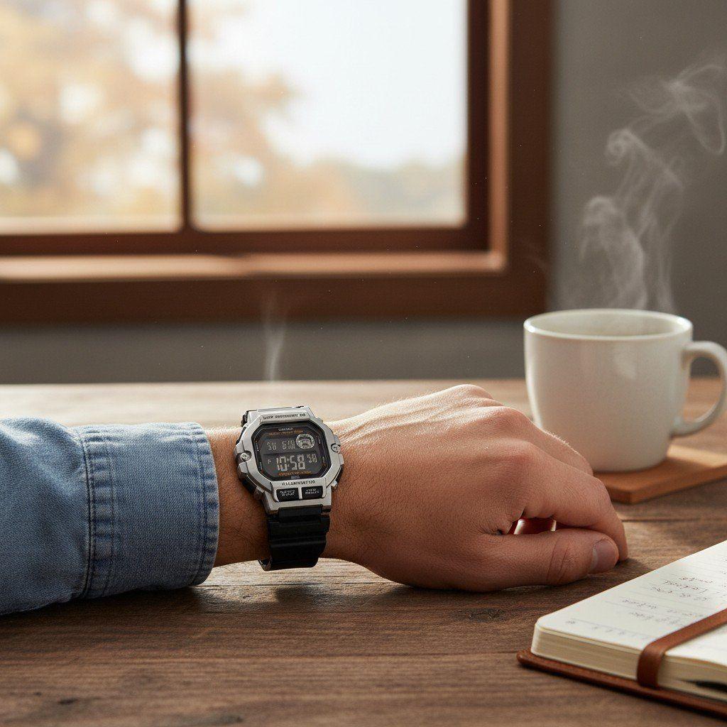 Reloj de pulsera Casio caballero WS-1400H-1BV plateado-4