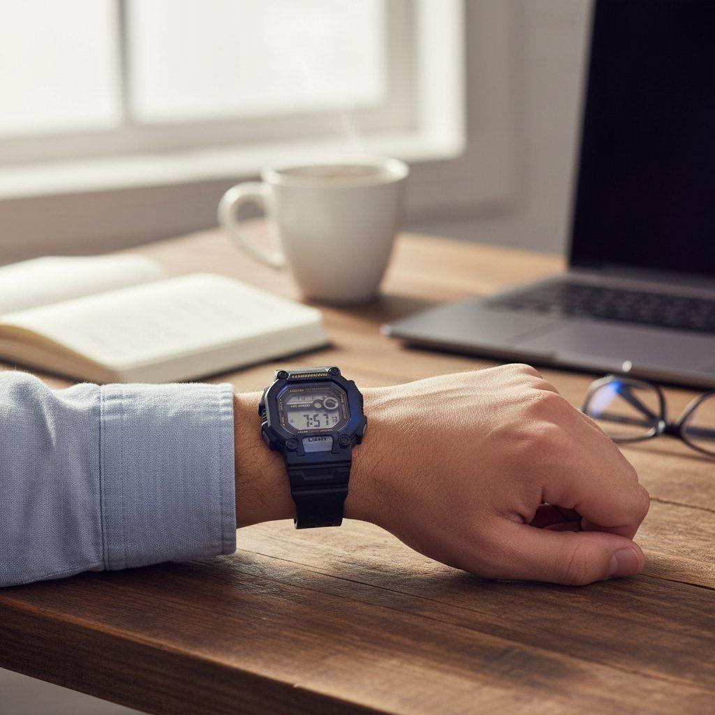 Reloj de pulsera Casio caballero W-737HX-1AV negro-4