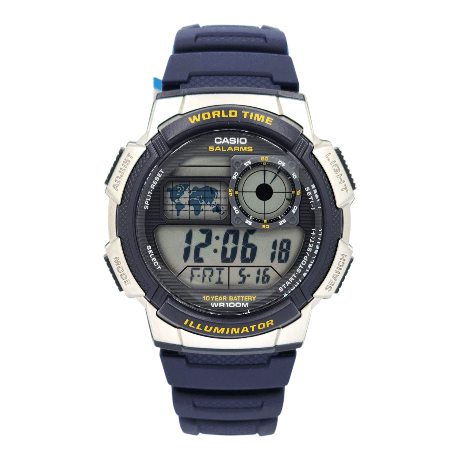 Reloj Casio Digital Ae-1000w-2a Hombre Azul resina-0