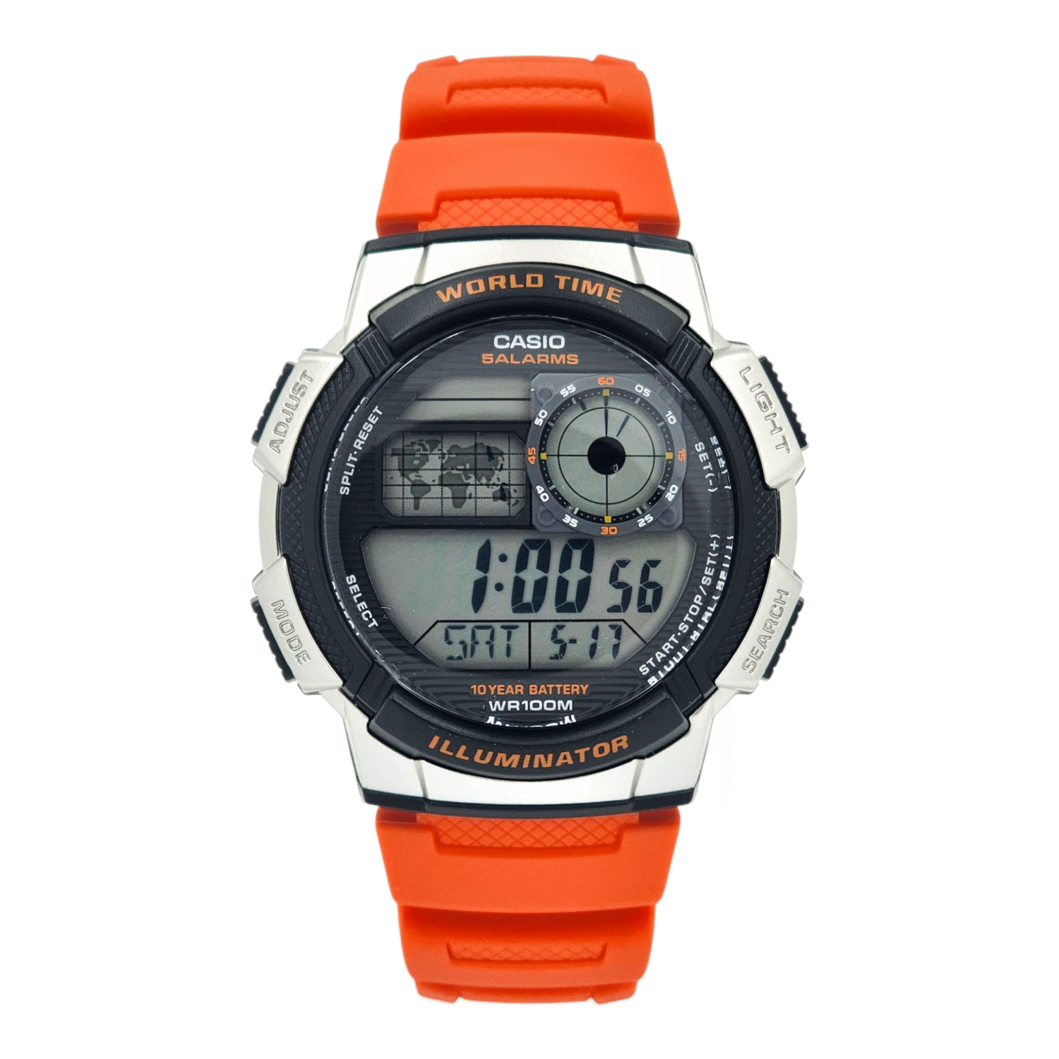 Reloj Pulsera Hombre Casio Youth Series Ae-1000w-4bv Naranja resina-0