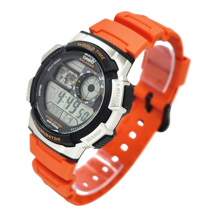 Reloj Pulsera Hombre Casio Youth Series Ae-1000w-4bv Naranja resina-2