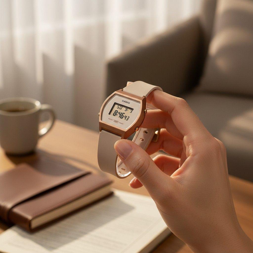 Reloj Casio Digital Dama LW-204-4A Color  Rosa resina-4
