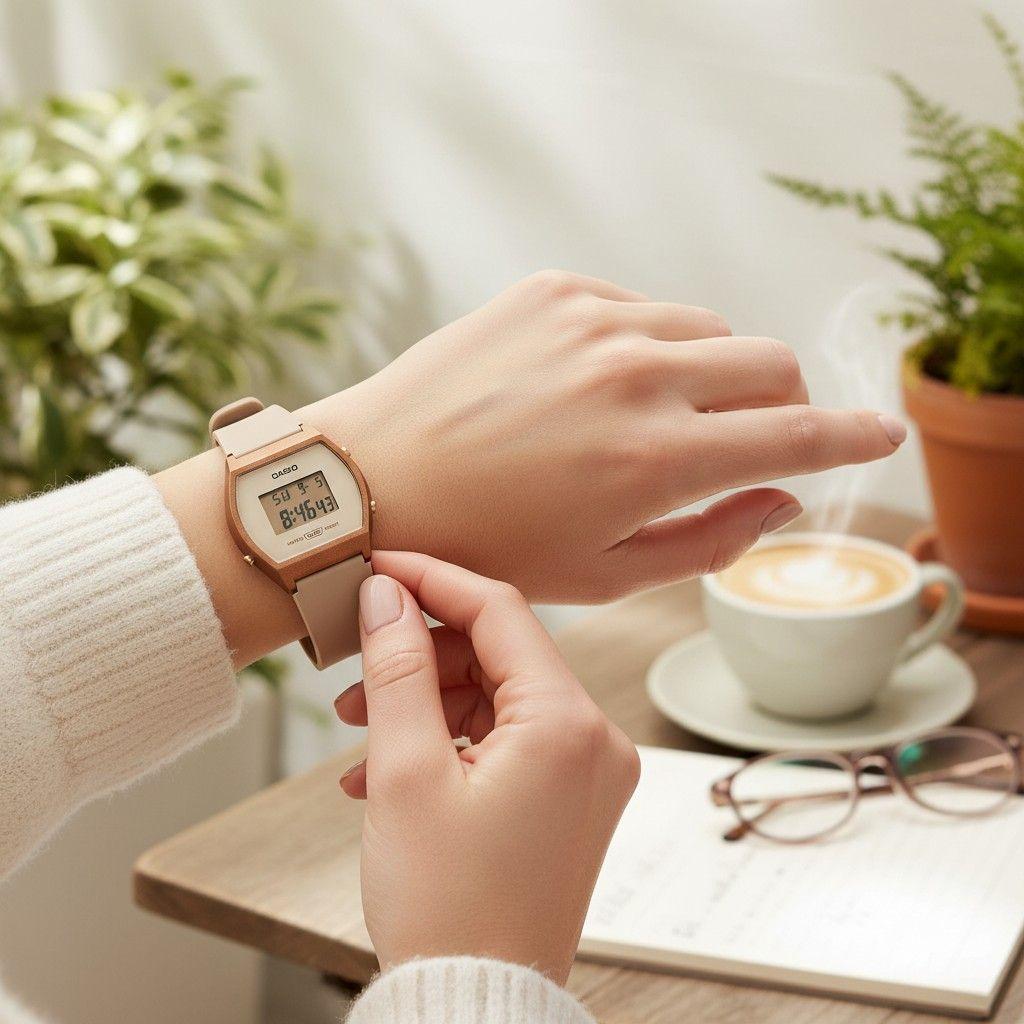 Reloj Casio Digital Dama LW-204-4A Color  Rosa resina-5