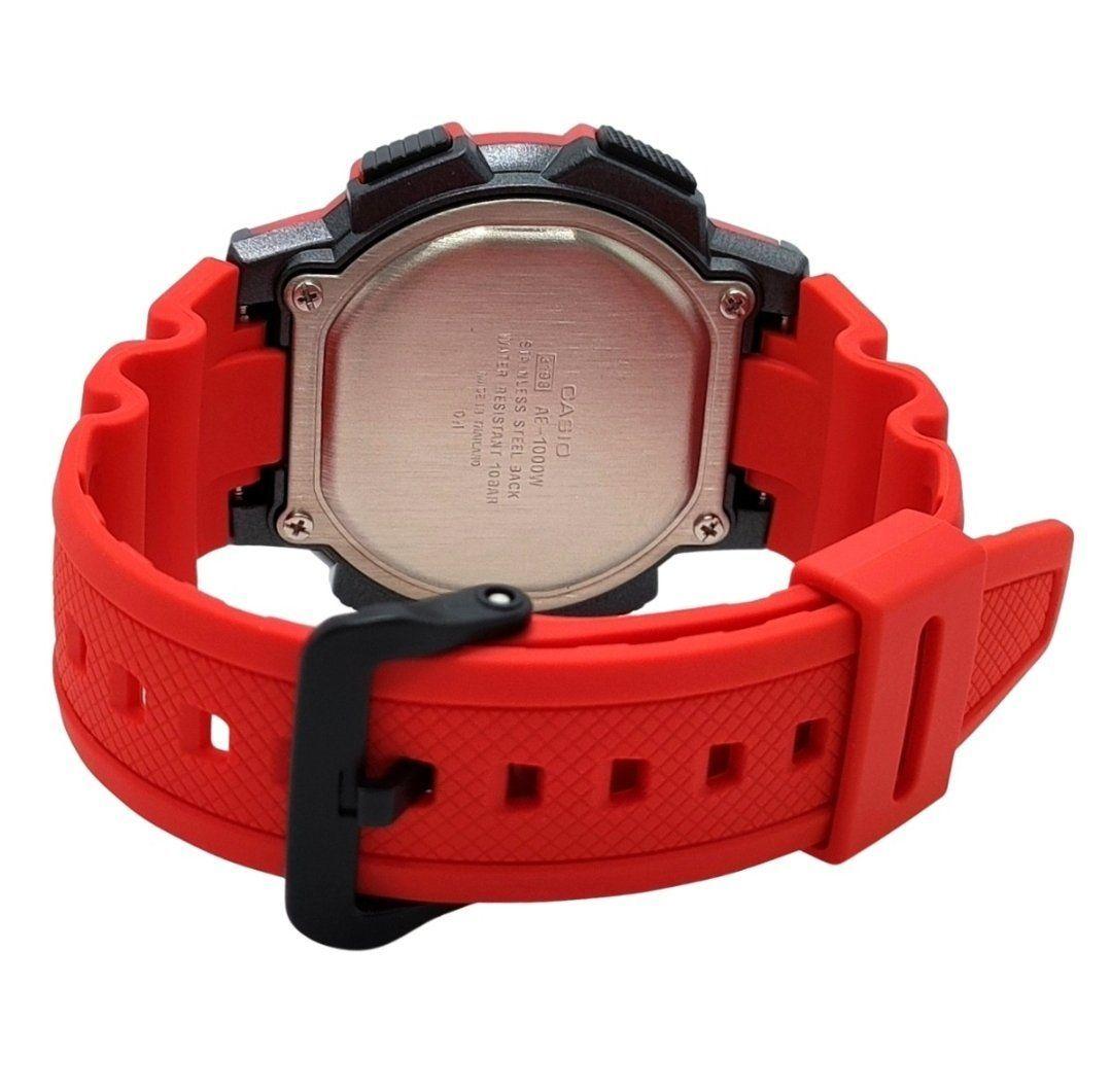 Reloj Casio Ae-1000w-4av Hombre Rojo resina-4