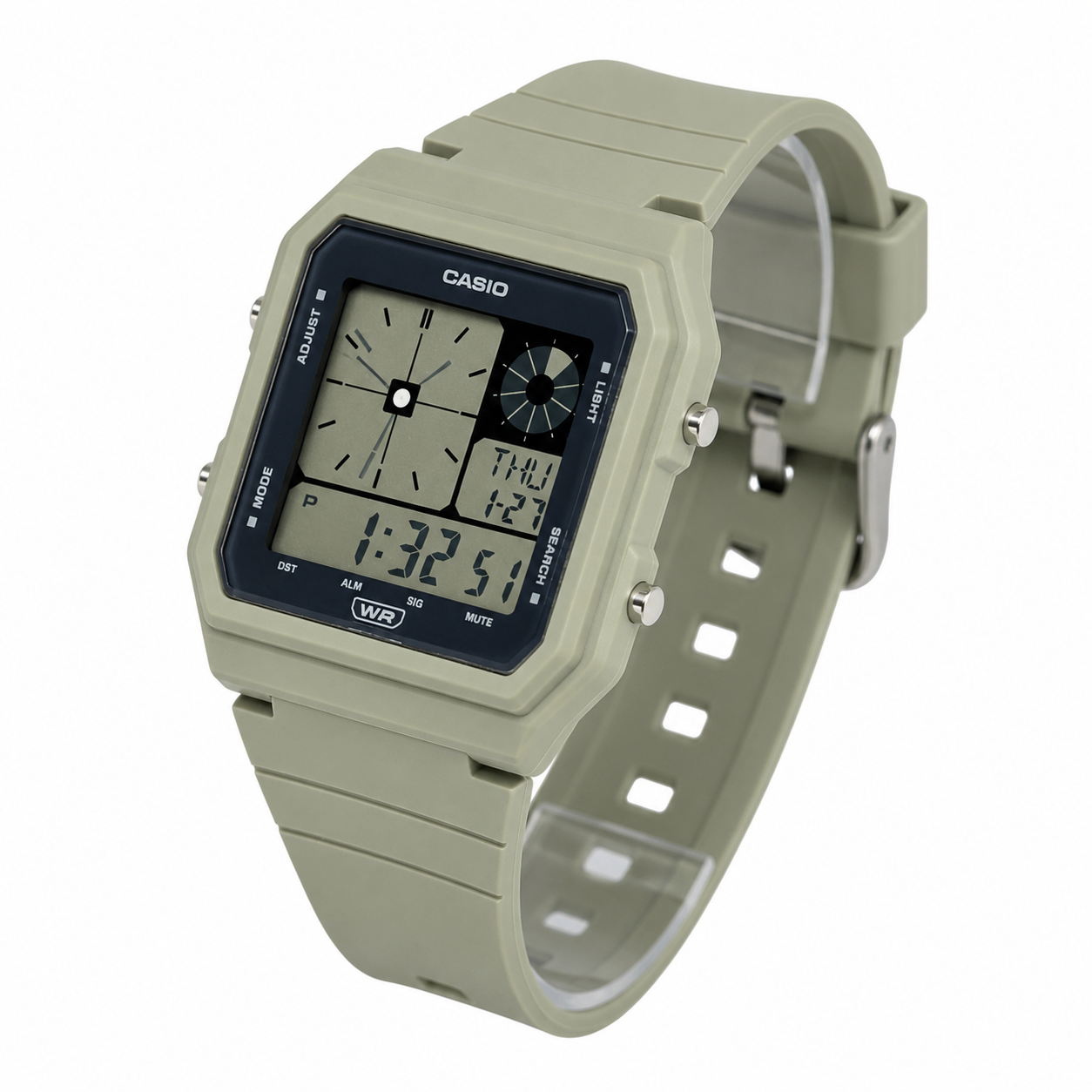 Reloj Casio unisex LF-20W-3A verde olivo en resina-1