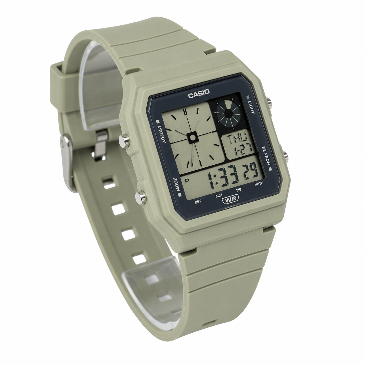 Reloj Casio unisex LF-20W-3A verde olivo en resina-2