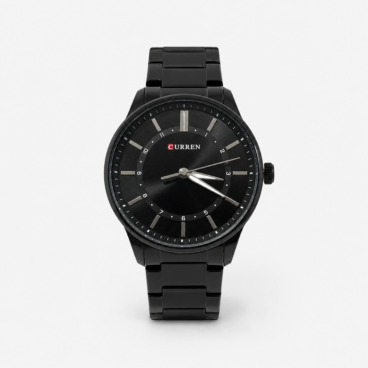 Reloj Curren para caballero 8430-5 Metal negro con esfera negra-0
