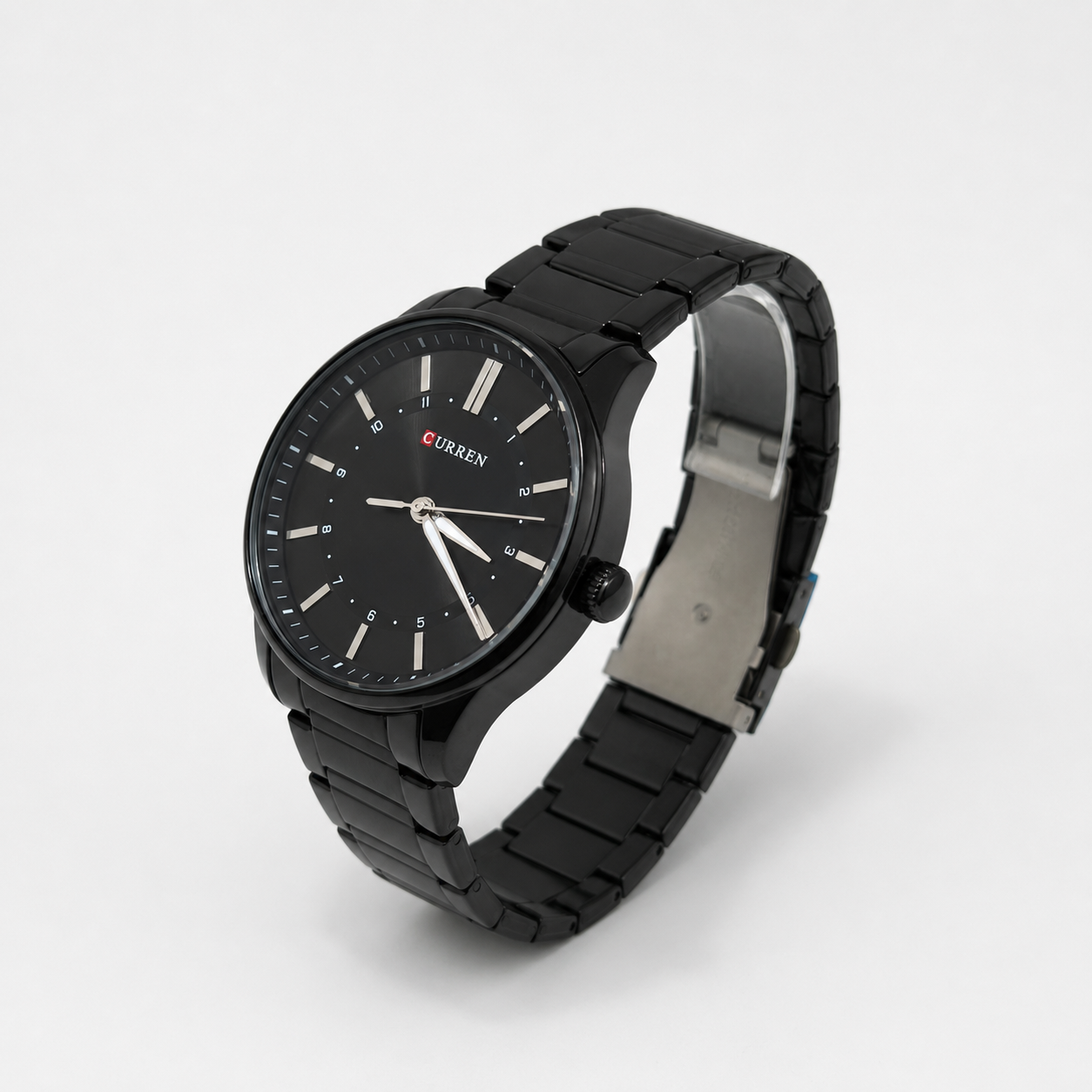 Reloj Curren para caballero 8430-5 Metal negro con esfera negra-1