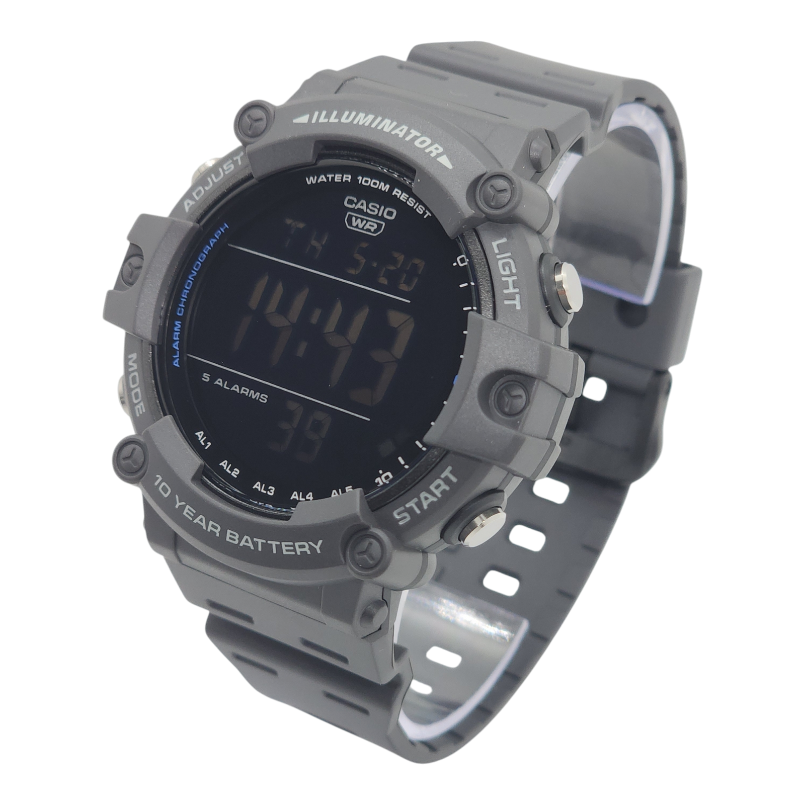 Reloj Casio AE-1500WH-8BV deportivo correa resina negro esfera fondo negro-2
