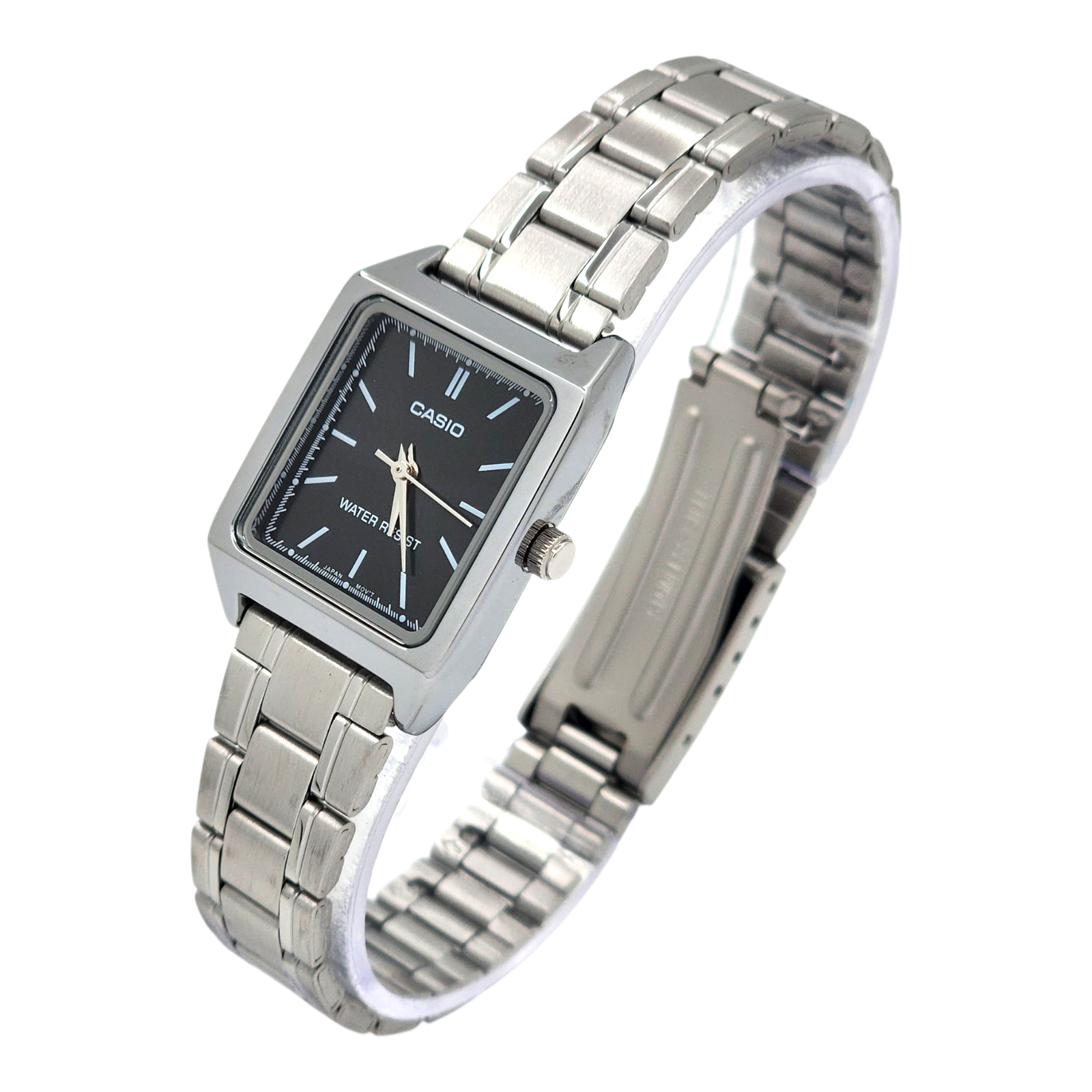 Reloj Casio LTP-V007D-1E Mujer acero inoxidable fondo negro-2
