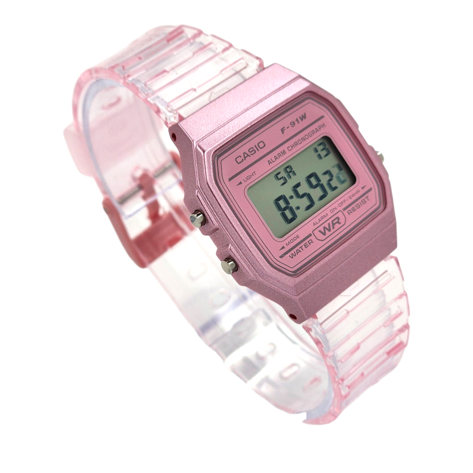 Reloj Pulsera Casio Colección F-91WS-4 Rosa resina-2