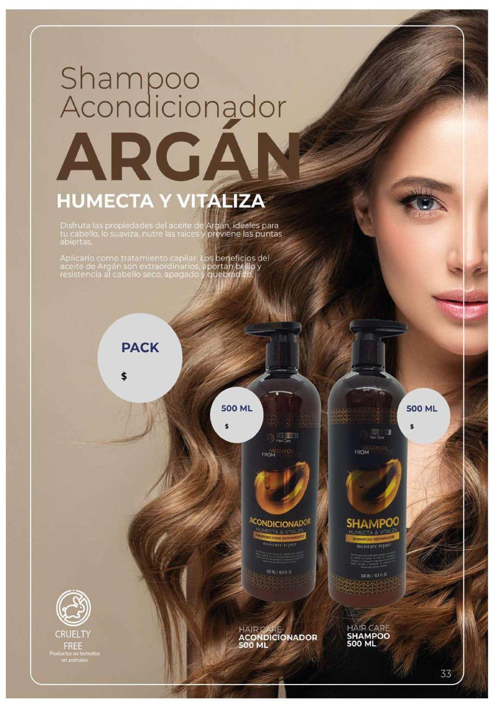 Pack Shampoo + Acondicionador Argán 500ml Essien-2