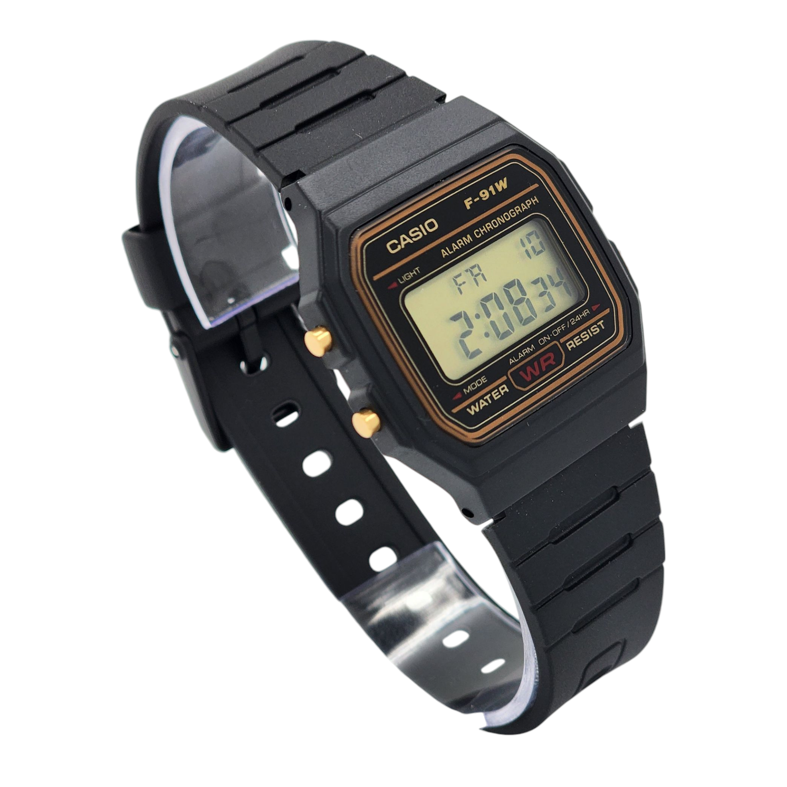Reloj De Pulsera Casio Colección F-91WG-9 marcos dorado resina-2
