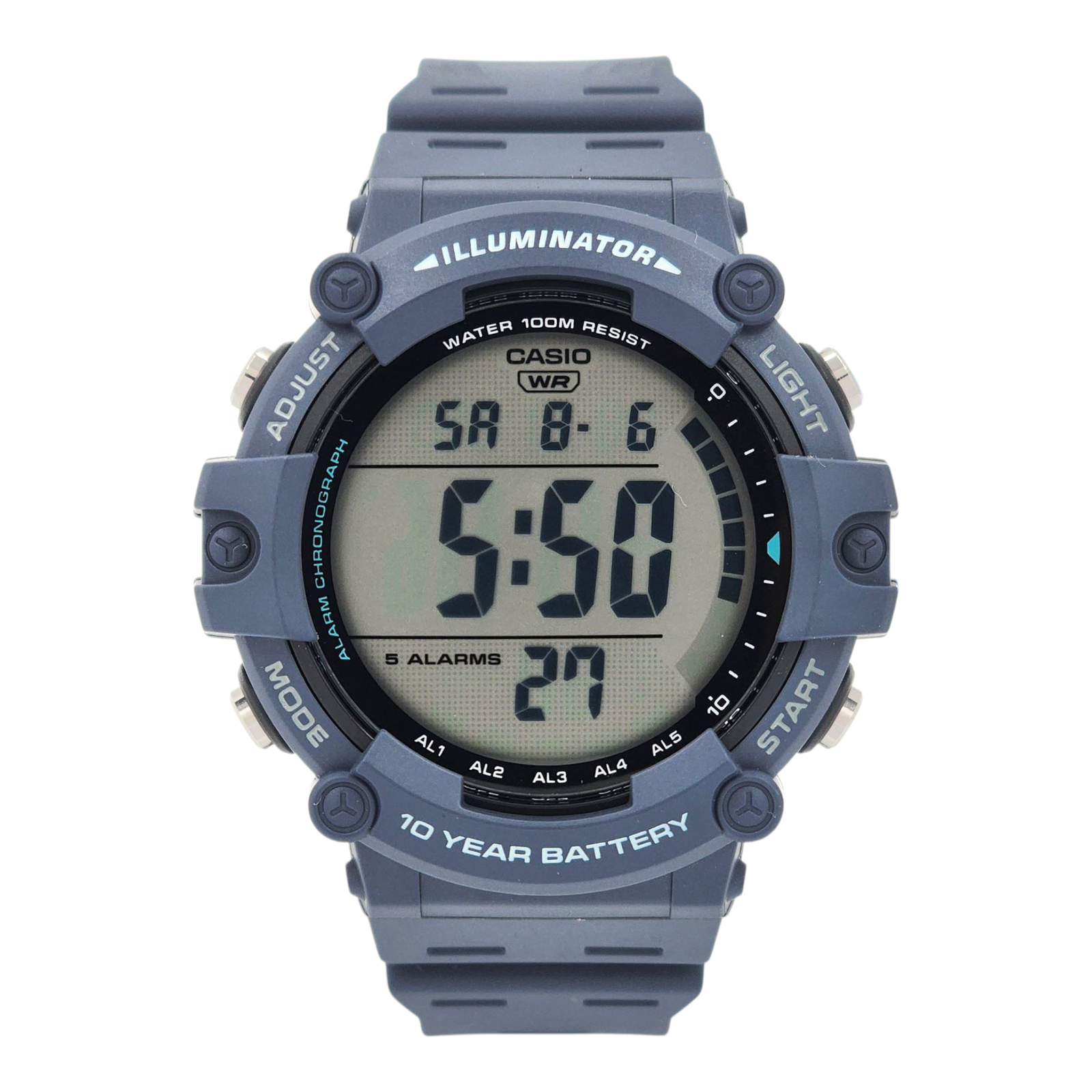Reloj Casio Hombre Digital AE-1500WH-2AV Color Azul resina-0