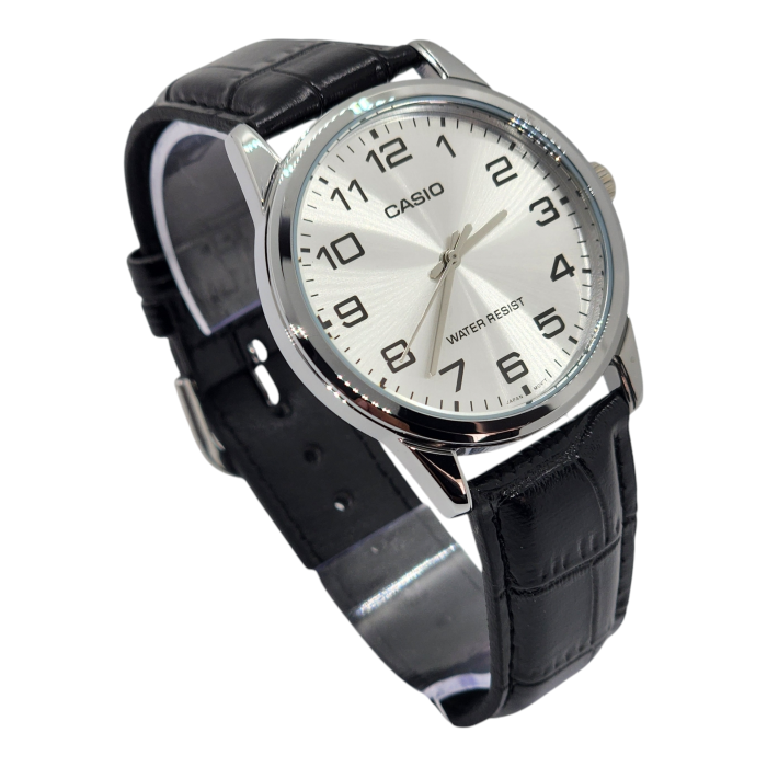 Reloj Casio para caballero MTP-V001L-7B cuero negro-1