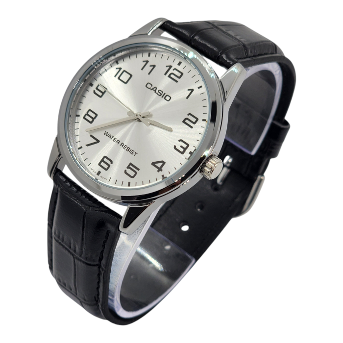 Reloj Casio para caballero MTP-V001L-7B cuero negro-2