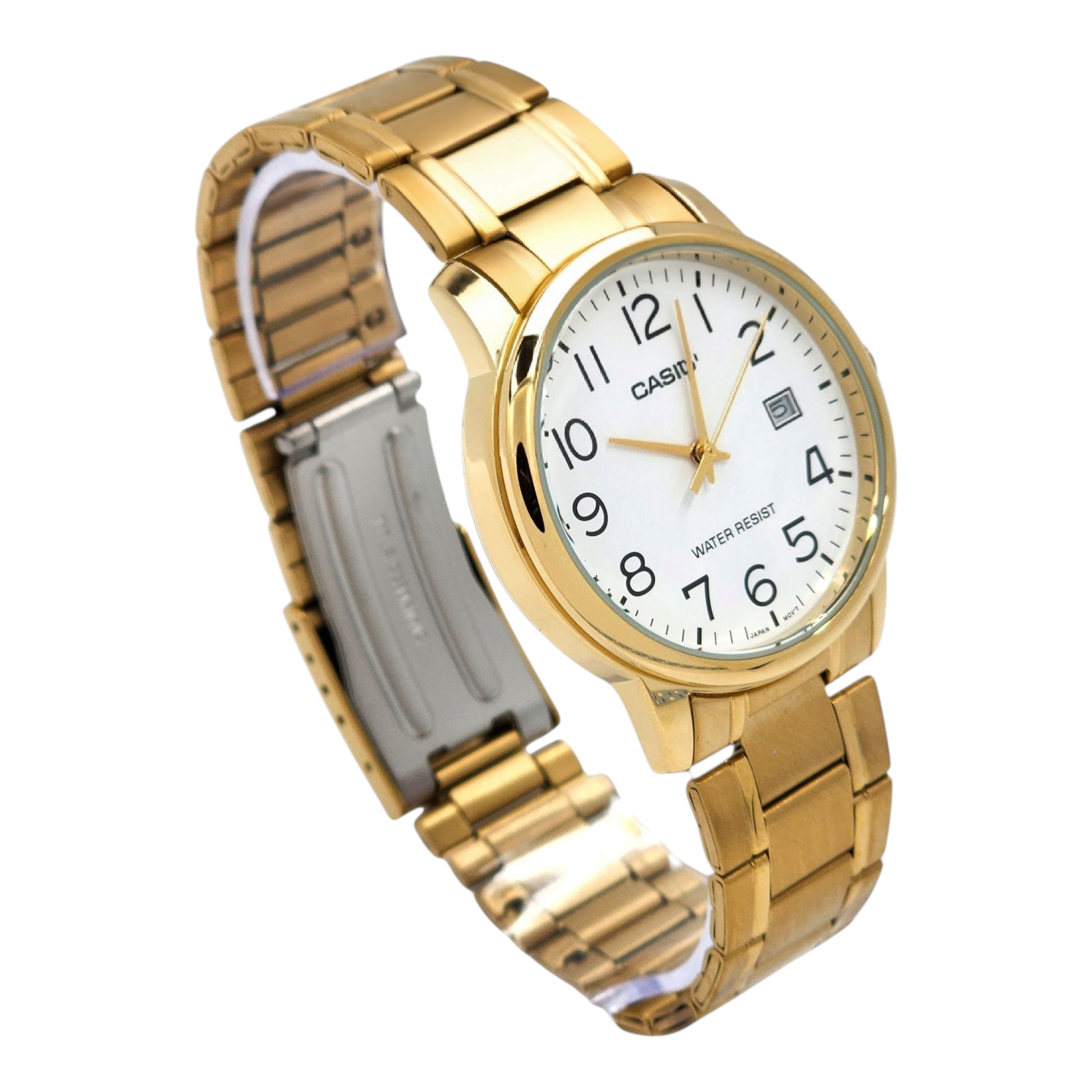 Reloj Pulsera Casio Mtp-v002g-7b2u Con Correa De Acero Inoxidable Color Dorado-3