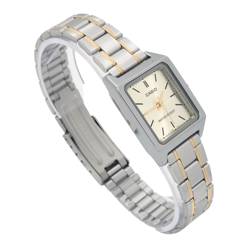 Reloj Casio dama LTP-V007SG-9E acero inoxidable fondo blanco-3