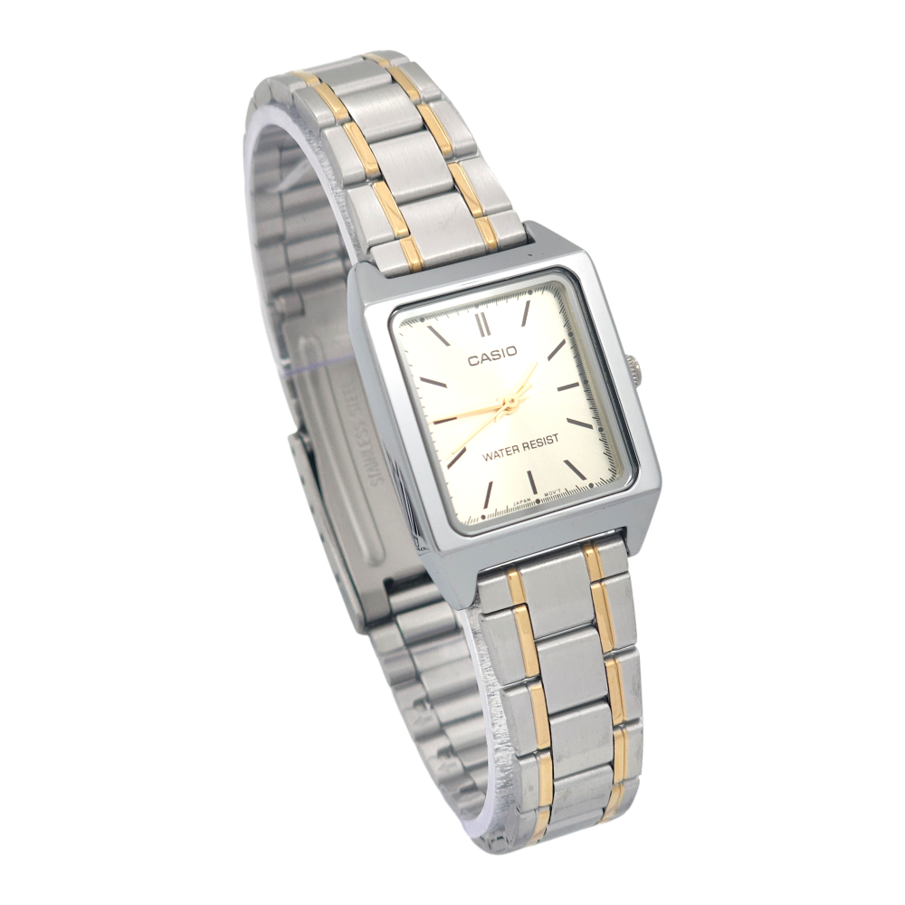 Reloj Casio dama LTP-V007SG-9E acero inoxidable fondo blanco-4