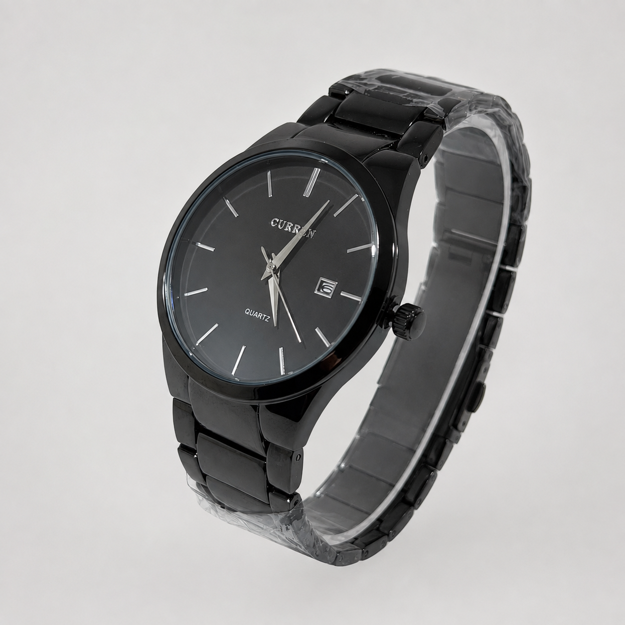 Reloj Curren para caballero 8106-1 Metal negro con esfera negra-2