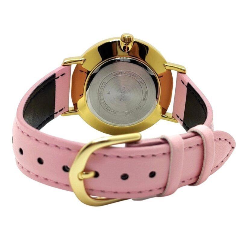 Reloj De Pulsera Casio Dress Ltp-vt01gl-4b De Cuerpo Color Dorado, Analógico, Para Mujer, Fondo Rosa.-2