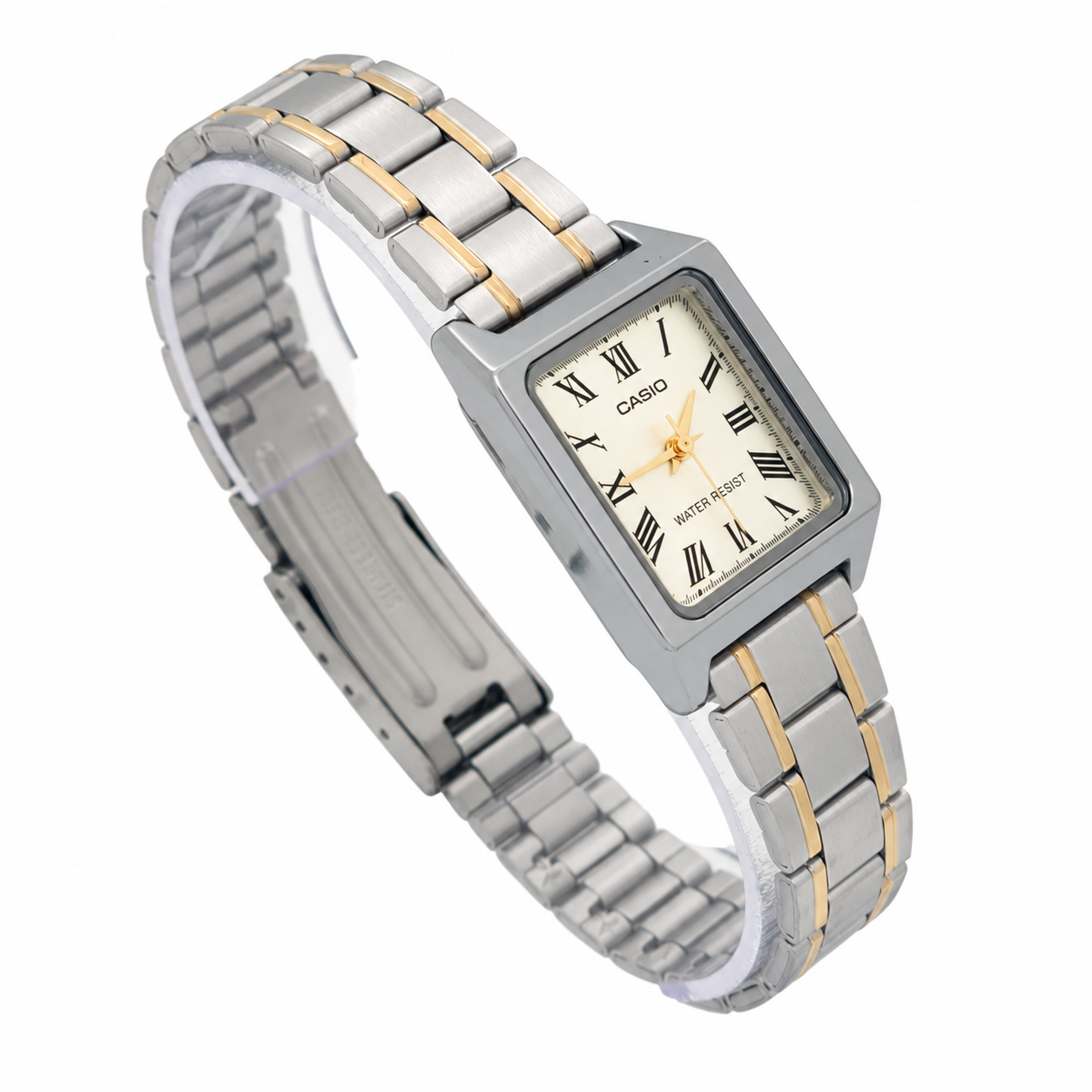 Reloj Casio dama LTP V007SG 9B acero inoxidable fondo blanco-2