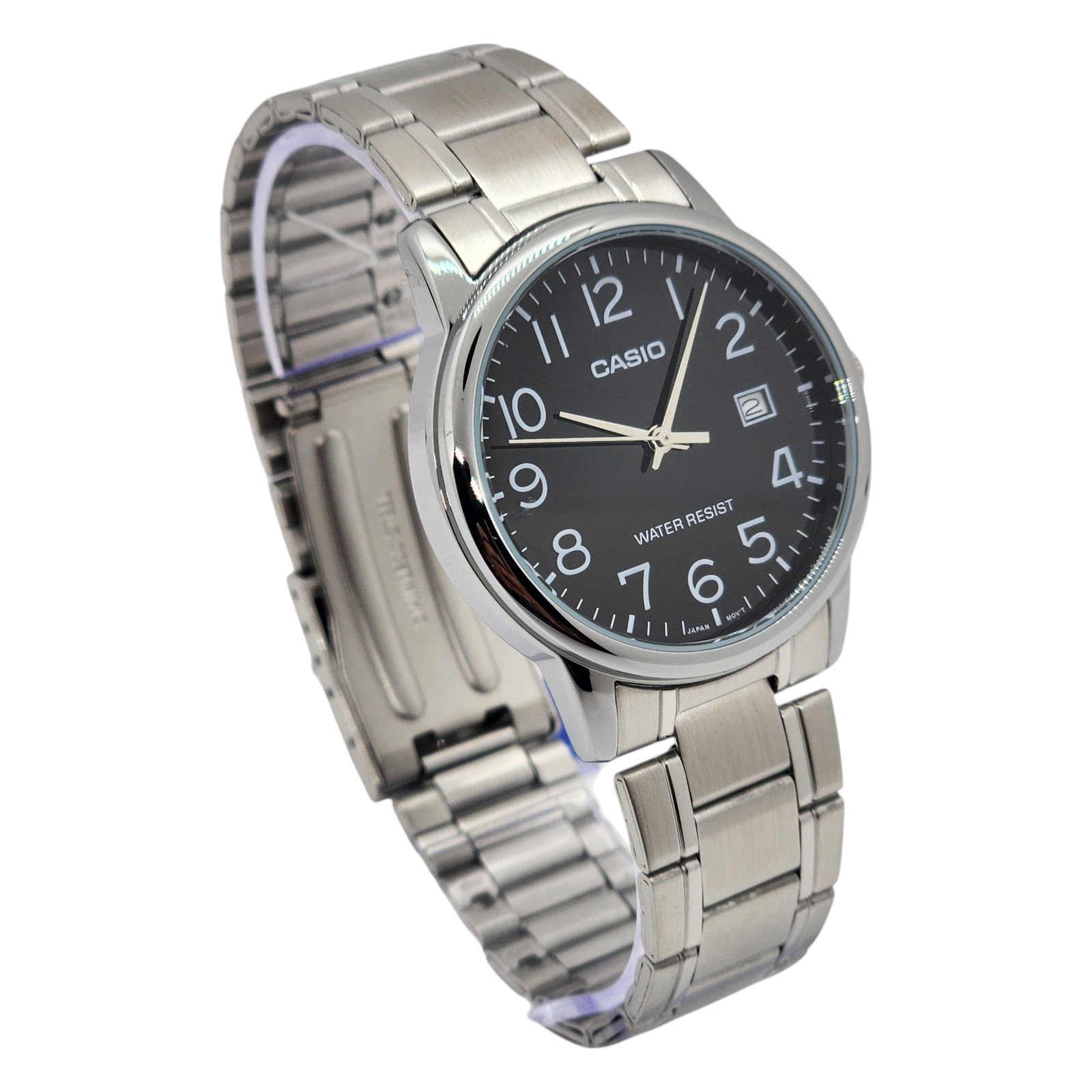 Reloj Pulsera Casio Mtp-v002d-1b Con Correa De Acero Inoxidable-2